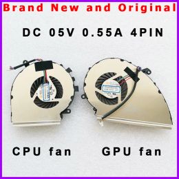 Pads New laptop CPU GPU Cooling Fan Cooler Radiator for MSI GV728RC GV728RD GV728RE DC 5V 0.55A