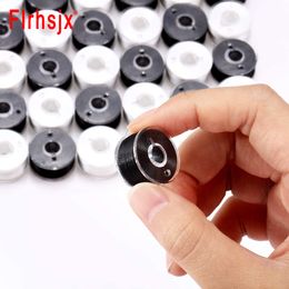 FLRHSJX Sewing Thread Bobbins Spools Sewing Machine Bobbins with Thread for Home Machine DIY Sewing Accessories Black and White