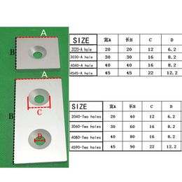 Aluminium Profile End Cap Cover Plate With Single or Double Holes for 2020 2040 3030 3060 4040 4080 6060 8080 EU Aluminium Profile