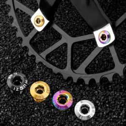MUQZI 5PCS Chainring Bolts TC4 Titanium Alloy Single Double Chainring Screws For MTB Road BMX Bike Crank Chainwheel Bolts