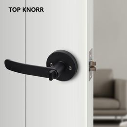 TOPKNORR Home Door Lock, Bedroom Door Lock, Safety Door Lock, Universal Bathroom Door Handle, Zinc Alloy Three Bar Handle Lock