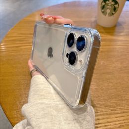 HD Tansparent Soft TPU Case For iPhone 15 14 13 12 11 Pro Max XR X XS 6 7 8 Plus SE Luxury Shockproof Clear Silicone Cover Funda