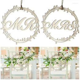 Party Decoration 2 Pcs/Set Chair Sign Decor Fashion Creative Back Hanging Mark For Wedding Event Supplies Sets