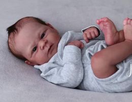 18inch Soft Touch Flexible Reborn Doll Kit Lifelike Fresh Color Unfinished Doll Parts with Body