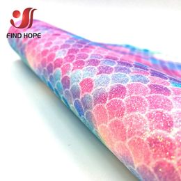 20x30cm/120cm Fish Scale Rainbow Glitter Fabric Sparkle Faux Leather Butterfly Heart Craft Party Wedding DIY Hairs Bows Material