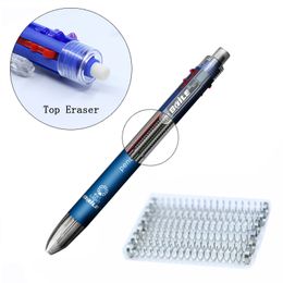 5pc/lot Creative 6 In 1 Multicolor Ballpoint Pen 5 Colours 0.7mm Ball Pen Refill with 1pcs 0.5mm Automatic Pencil School Supplies