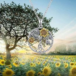 New Creative Celtic Knot Tree of Life Pendant Suower Jewellery Necklace