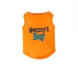 Dog Apparel Pet Cat Clothes Tee Shirts Mommy's Boy T-Shirt Soft Basic For Small Medium Larg Boys Dogs