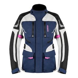 S3XL Pink Blue Antifall Motorcycles Protection Equipment Wearresistant Reflective Racing Jacket Waterproof Motocross Clothing 240402