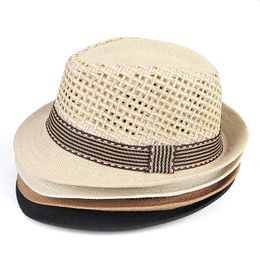 Baby Straw Hat Spring Summer Elegant Jazz Cap Sunvisor Beach Hats Kids Outdoor Caps for Boys Girls 1-3 Years Old