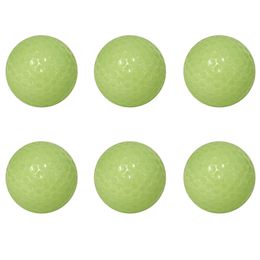 6 Pcs/Lot Golf Fluorescent Ball Automatically Glows At Night Outdoor Practise Ball Can Be Used Repeatedly Golf Glowing Ball