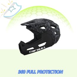Cairbull-Full Face Helmet for Adults, DH MTB Helmet, Integrally-Molded, Cycling Helmets for Mountain Bike, 54-61cm