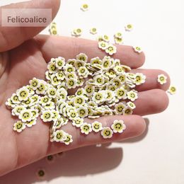 20g/Lot 5mm Small Flower Polymer Clay Slices Smiley Faces For DIY Crafts Tiny Sprinkles Cute Plastic Klei Mud Particles