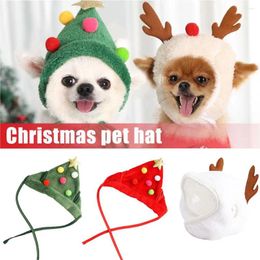 Dog Apparel Christmas Pet Elk Hat Small Puppy Xmas Holiday Props Ornaments Costume Cosplay Supplies Caps Party R7e4