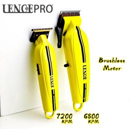 Trimmers LENCE Bumblebe Professional Hair Clipper New Upgraded Diamond Like Coated Blades 7200RPM Metal Body 8 Calliper Spinners Oil Head