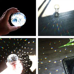 H&D Clear Cut Crystal Suncatcher Ball Prisms Glass Sphere Faceted Gazing Ball Crystals for Home Decor, Window (100mm/3.94in)