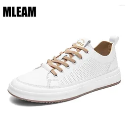 Casual Shoes Mens Sneakers Leather Mesh Men High Quality 2024 Breathable Lightweight Male Tennis Zapatillas Hombre