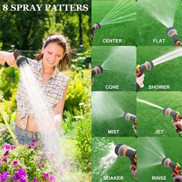 8 Pattern Garden Water Gun Hose Nozzle Mutifunctional Household Car Washing Yard Water Sprayer Pipe Tube Nozzle Sprinkle Tools
