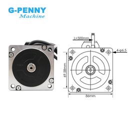 Nema 34 8.5N.m Closed Loop Stepper Motor kit HBS86H + 86HS85N 1200Oz-in Hybrid Stepper Servo Motor DC(30-110V) AC(18-80v)