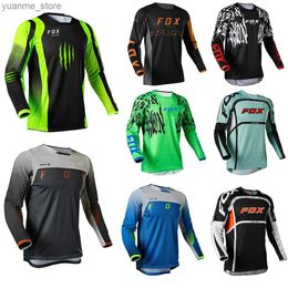 Cycling Shirts Tops Mens BAT Downhill jerseys Long Sleeve Motocross Mountain Bike Shirt Quick-drying fabrics Cycling jerseys clothing Y240410