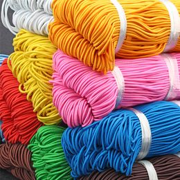 10 Metres 2mm Colourful Round Elastic Rope High-Quality Elastic Rubber Cord Elastic Line DIY Sewing Accessories Bungee Cord