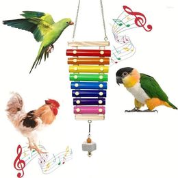 Other Bird Supplies Colorful Xylophone Toy Chicken Toys Cage Accessories Parakeets And Parrots Stress Relief For Birds