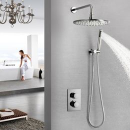 SKOWLL LED Bathroom Shower Set Faucet Thermostatic Bath Shower Valve Chrome Shower SK-7620