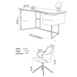 Italian Apartment Writing Office Desks Modern Dormitory Learning Laptop Table Minimalist Household Computer Desk with Drawer G