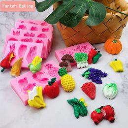 New Vegetables Green Fruit Food Fondant Chocolate DIY Silicone Mold Cake Decorating Tools Baking Gumpaste Clay Resin Art Moulds