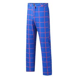 Men's Casual Plaid Print Party Suit Pants Stretch Feet Pants With Pockets Hot Sale Men Korean Muti-color Plaid Casual Pants