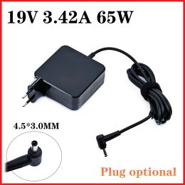 Adapter 19V 3.42A 4.5x3.0mm AC Adapter Laptop Charger For Asus X755J UX481 UX481FL UX480 UX480FD UX480F P553UJ P553UA PU301LA P500CA