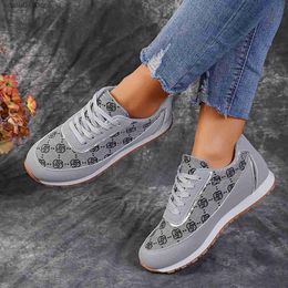 Scarpe da scarpe da ginnastica grandi donne casual singolo in pizzo anteriore traspirante in alto color gump mesh h240412