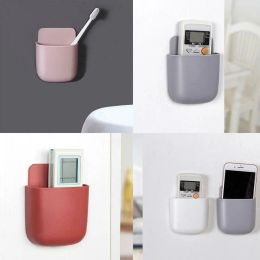 Self-adhesive Home Wall Storage Box TV Remote Control Stationery Pen Phone Hanging Holder Kitchen Bathroom Storage Box