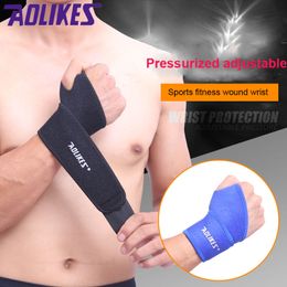 Aolikes 1Pcs Wrist Guard Band Brace Support Carpal Pain Wraps Bandage Black Blue Bandage Wrist Brace Support High Qualuity
