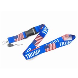 Other Festive Party Supplies Trump Us Flags Phone Lanyard Gifts Strap Removable Of The United States Key Chains String Drop Delive Dhcuu