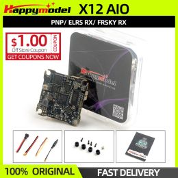 Drones HappyModel X12 AIO 5IN1 Flight Controller 12S Integrated Builtin Receiver ELRS/FRSKY/FLYSKY OPENVTX For RC FPV Drone Mobula7