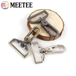 2/4/10pc Meetee 25/32/38mm Bags Belt Metal Buckle Carabiner Snap Hook Lobster Clasps Dog Collar Clasp DIY Leathercraft Accessory