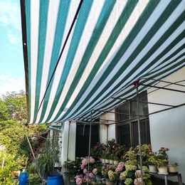 85% Shading Green Stripe HDPE Sunshade Net Garden Succulent Plant Sunscreen Balcony Windshield Cloth Yard Canopy Car Cover