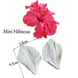 Hibiscus Flower Flower Veiners Silicone Moulds Fondant Gumpaste Resin Clay Cake Decorating Tools,Sugarcraft Cutters CS275