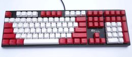 Keyboards OEM PBT Keycaps WhiteRed Mixed ANSI ISO Layout Option 61 87 108 Keys for MX Switches Fit Mechanical Keyboard