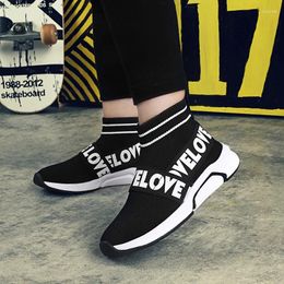 Boots 2024 Boys Socks LOVE Letter Print Kintting KidsTrainers Autumn Winter Kids Shoes School Sports 28-40