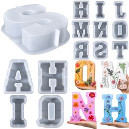 6 inch Large Letter Resin Mould Cake Mould 3D Capital Alphabet Silicone Mould A to Z Letter Word Sign Epoxy Mould Home Art Crafts