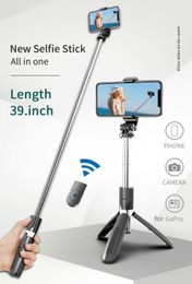 ELECTOP Bluetooth Selfie Stick with Tripod Plastic Alloy Self Stick Selfiestick Phone Selfie-Stick for Iphone Samsung Huawei