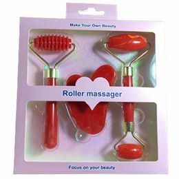 3pcs Set Resin Roller Massager for Face Body Gua Sha NotJade Stone Face Care Roller Facial Massager Beauty Health Skin Care Tool