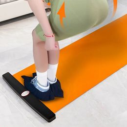 140/180/200cm Multifunctional Yoga Sliding Mat for Ice Hockey Roller Skating Leg Exercise Indoor Sliding Fitness Training Board 240325