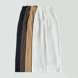 Women's Pants Women Breathable Curved 2 Colours High Waist Simple Lady Wide Leg Long Trousers