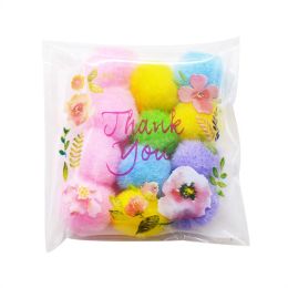 50/100pcs 7*7cm Thank You Printed Plastic Transparent Cellophane Baking Candy Cookie Gift Pack Bag For Wedding Birthday Party