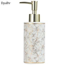 DyuIhr Nordic golden marble black and white pressed ceramic sub-bottling bottle bathroom accessories home shower gel bottle