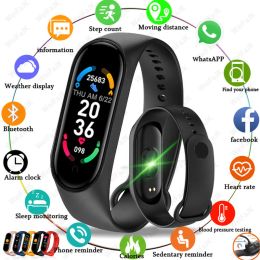 Watches 2022 New M6 Band Smart Watch Men Women Bluetooth Smartwatch Heart Rate Sports Fitness Bracelet For Apple Android Xiaomi Mi Watch