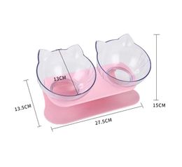 Cat Double Bowl With Raised Stand Cat Bowl Dog Bowl Non-slip Pet Food and Water Bowls For Cats Dogs Feeders Pet Feeding Supplies